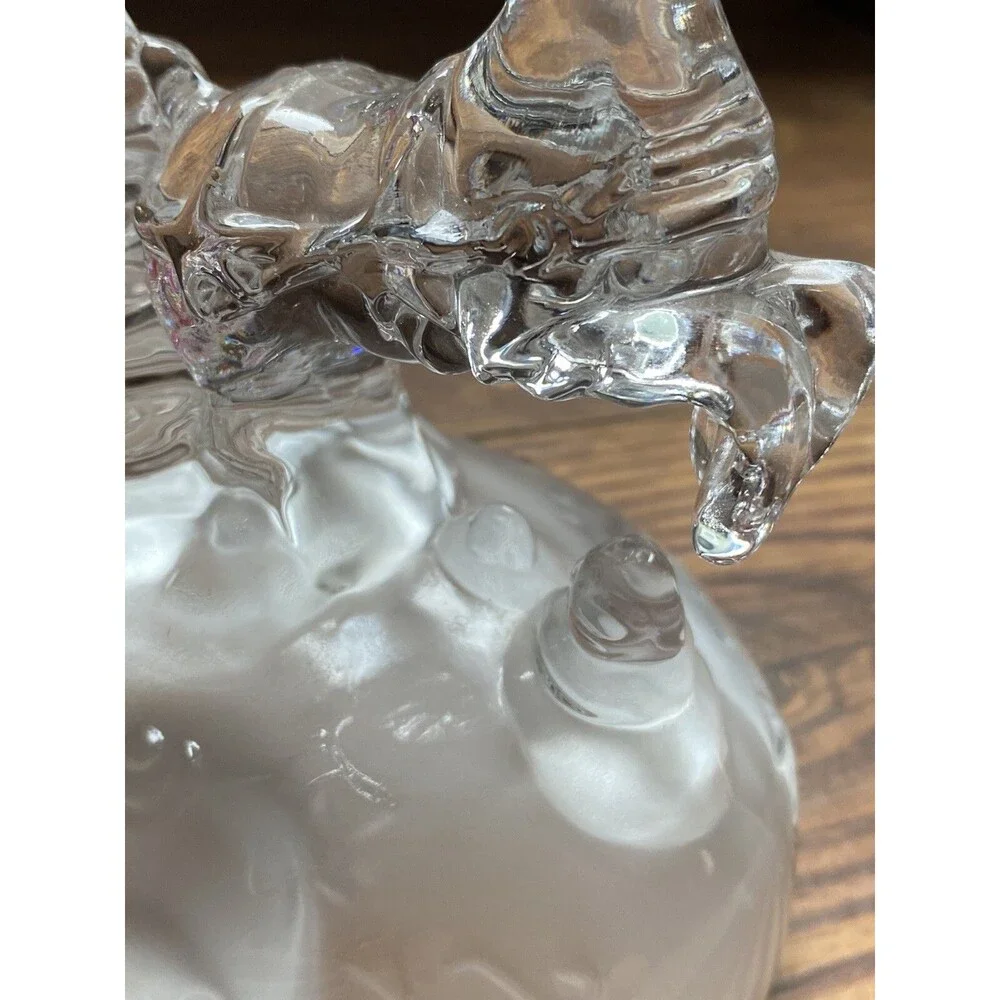 Christmas  Reindeer Figurine Glass 24% Lead Chrystal Cristal d'Arques France
